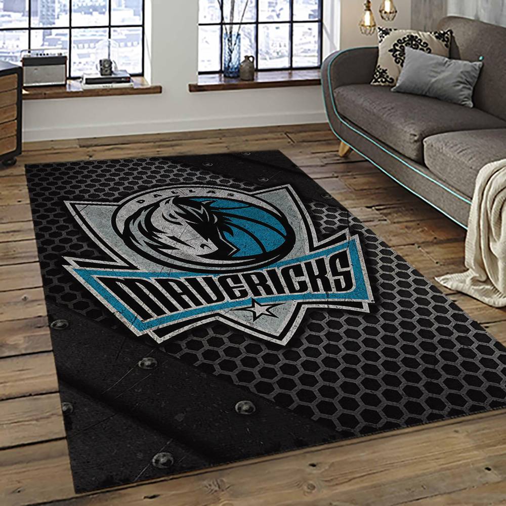 NBA Dallas Mavericks Basketball Team Logo Sport Carpet Rectangle Area Rug For Living Room DMR1