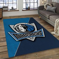 NBA Dallas Mavericks Basketball Team Logo Sport Carpet Rectangle Area Rug For Living Room DMR10