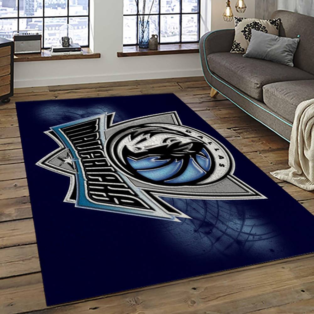 NBA Dallas Mavericks Basketball Team Logo Sport Carpet Rectangle Area Rug For Living Room DMR14