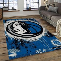 NBA Dallas Mavericks Basketball Team Logo Sport Carpet Rectangle Area Rug For Living Room DMR3