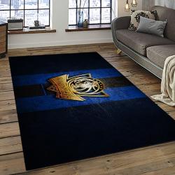 NBA Dallas Mavericks Basketball Team Logo Sport Carpet Rectangle Area Rug For Living Room DMR45