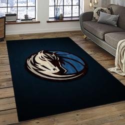 NBA Dallas Mavericks Basketball Team Logo Sport Carpet Rectangle Area Rug For Living Room DMR48