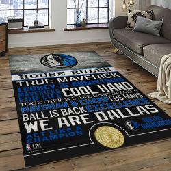 NBA Dallas Mavericks Basketball Team Logo Sport Carpet Rectangle Area Rug For Living Room DMR5