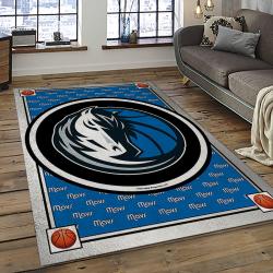 NBA Dallas Mavericks Basketball Team Logo Sport Carpet Rectangle Area Rug For Living Room DMR7