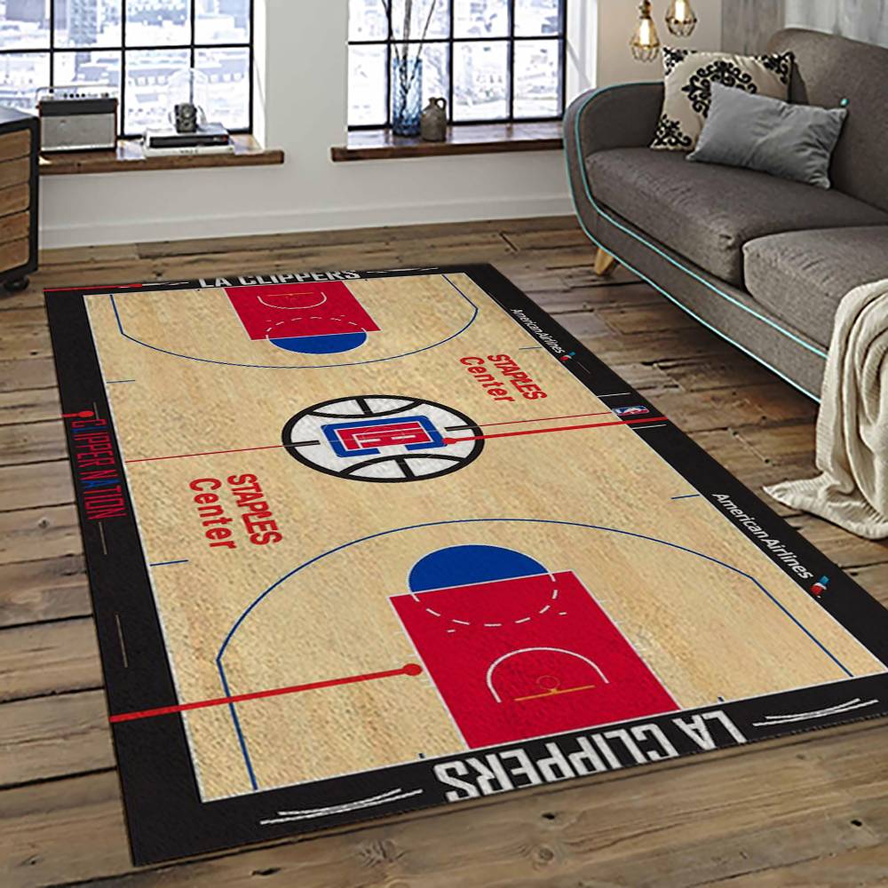NBA Los Angeles Clippers Basketball Team Logo Sport Carpet Rectangle Area Rug For Living Room LAC15