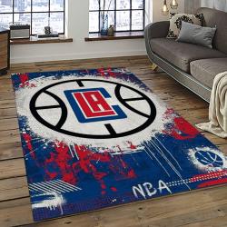 NBA Los Angeles Clippers Basketball Team Logo Sport Carpet Rectangle Area Rug For Living Room LAC17