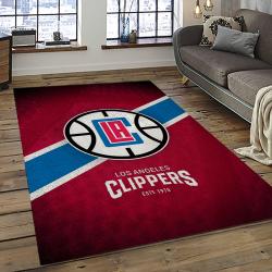 NBA Los Angeles Clippers Basketball Team Logo Sport Carpet Rectangle Area Rug For Living Room LAC21