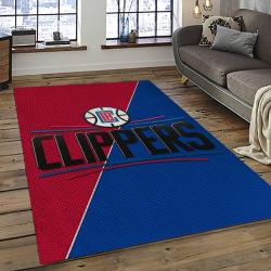 NBA Los Angeles Clippers Basketball Team Logo Sport Carpet Rectangle Area Rug For Living Room LAC3