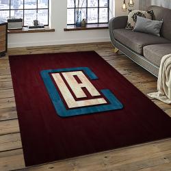 NBA Los Angeles Clippers Basketball Team Logo Sport Carpet Rectangle Area Rug For Living Room LAC31