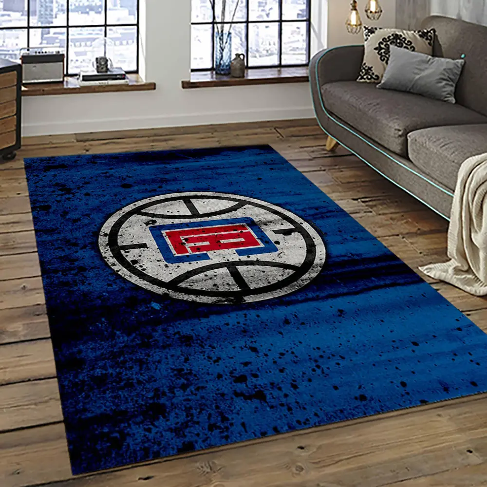 NBA Los Angeles Clippers Basketball Team Logo Sport Carpet Rectangle Area Rug For Living Room LAC33