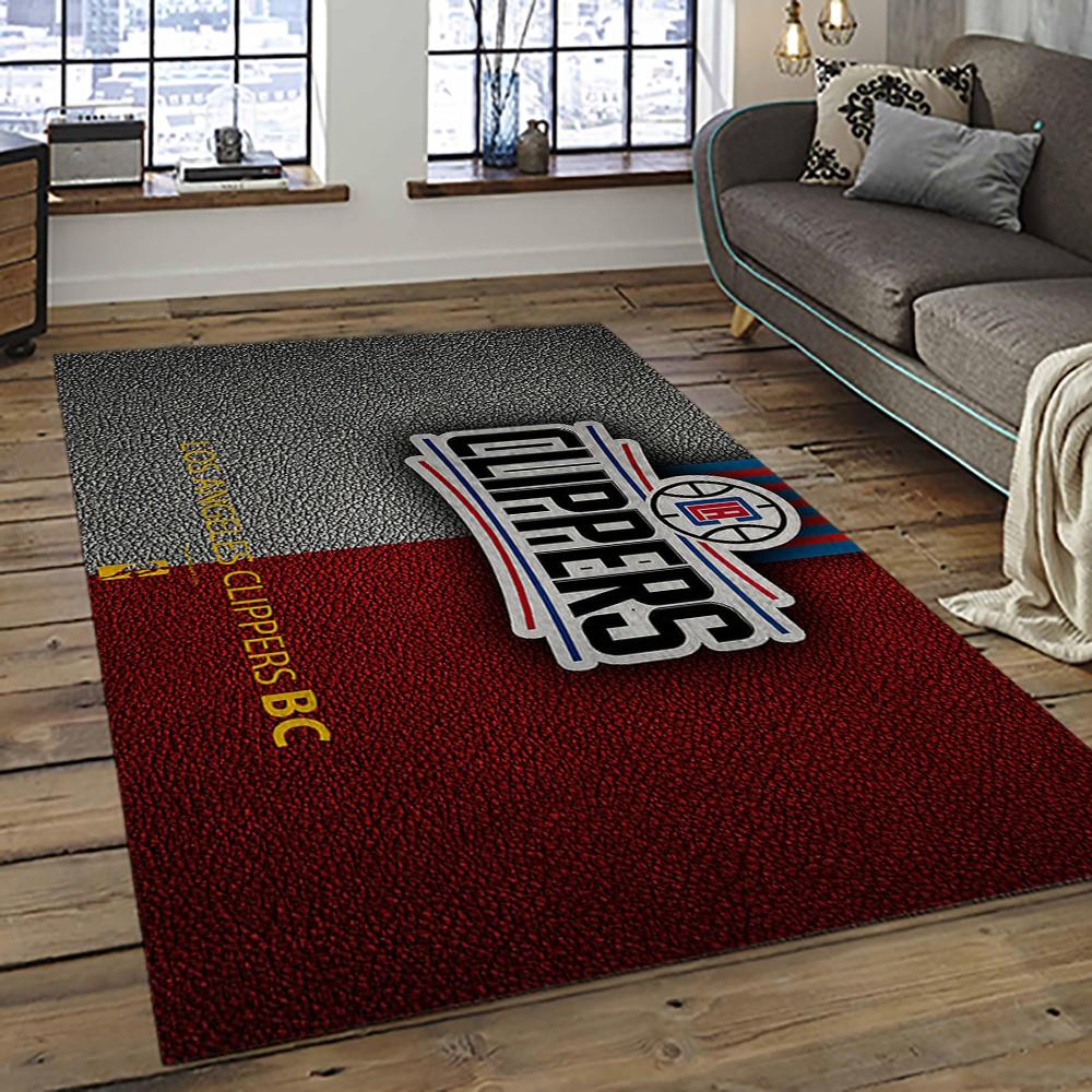 NBA Los Angeles Clippers Basketball Team Logo Sport Carpet Rectangle Area Rug For Living Room LAC36