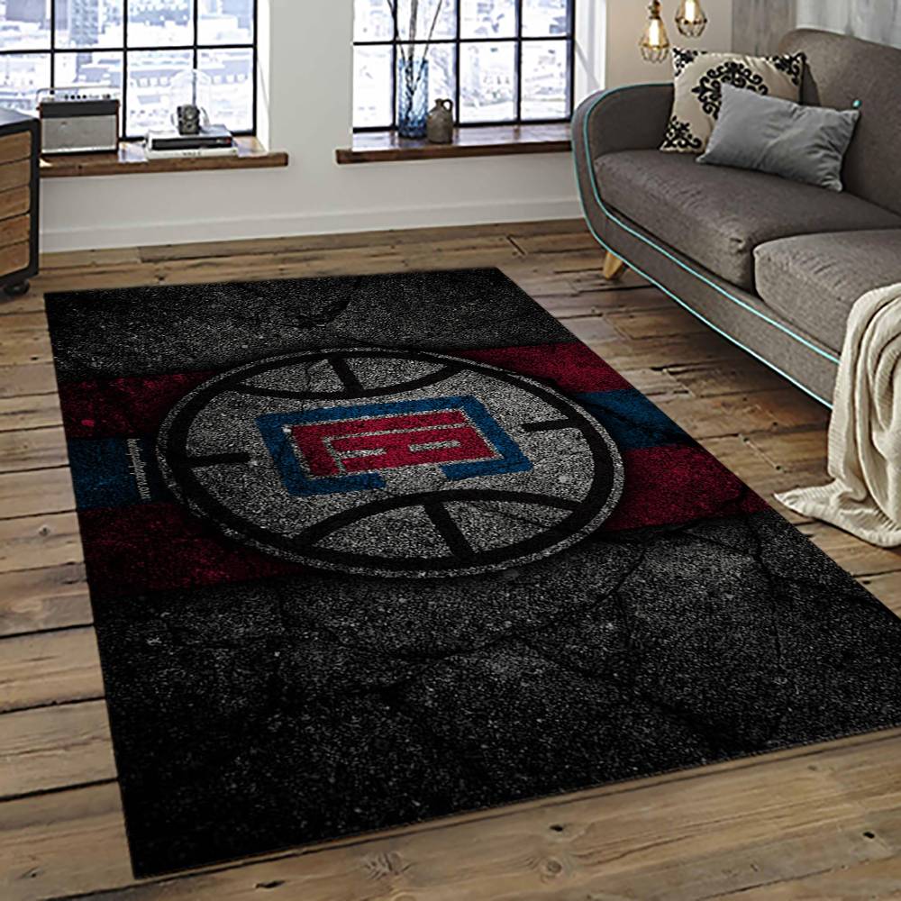 NBA Los Angeles Clippers Basketball Team Logo Sport Carpet Rectangle Area Rug For Living Room LAC40