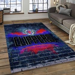 NBA Los Angeles Clippers Basketball Team Logo Sport Carpet Rectangle Area Rug For Living Room LAC6
