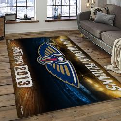 NBA New Orleans Pelicans Basketball Team Logo Sport Carpet Rectangle Area Rug For Living Room NOP10