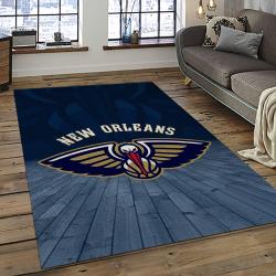 NBA New Orleans Pelicans Basketball Team Logo Sport Carpet Rectangle Area Rug For Living Room NOP12