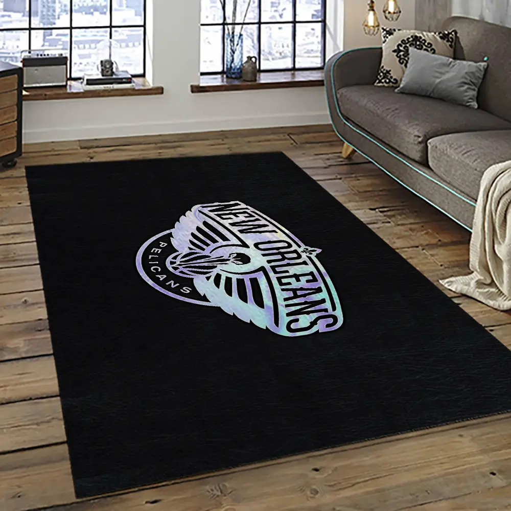 NBA New Orleans Pelicans Basketball Team Logo Sport Carpet Rectangle Area Rug For Living Room NOP13