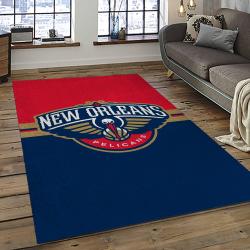 NBA New Orleans Pelicans Basketball Team Logo Sport Carpet Rectangle Area Rug For Living Room NOP16