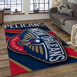 NBA New Orleans Pelicans Basketball Team Logo Sport Carpet Rectangle Area Rug For Living Room NOP17