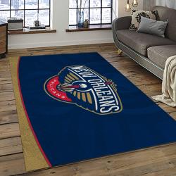 NBA New Orleans Pelicans Basketball Team Logo Sport Carpet Rectangle Area Rug For Living Room NOP23