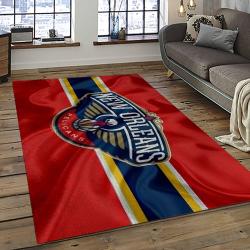 NBA New Orleans Pelicans Basketball Team Logo Sport Carpet Rectangle Area Rug For Living Room NOP25