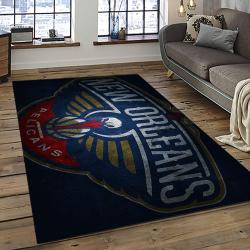 NBA New Orleans Pelicans Basketball Team Logo Sport Carpet Rectangle Area Rug For Living Room NOP42