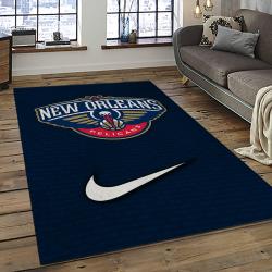 NBA New Orleans Pelicans Basketball Team Logo Sport Carpet Rectangle Area Rug For Living Room NOP5