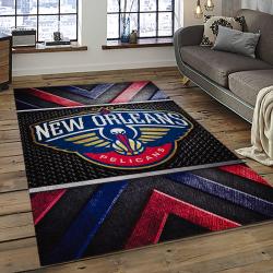 NBA New Orleans Pelicans Basketball Team Logo Sport Carpet Rectangle Area Rug For Living Room NOP6