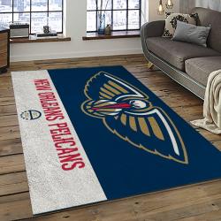 NBA New Orleans Pelicans Basketball Team Logo Sport Carpet Rectangle Area Rug For Living Room NOP8