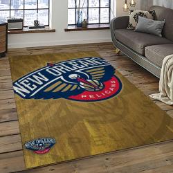 NBA New Orleans Pelicans Basketball Team Logo Sport Carpet Rectangle Area Rug For Living Room NOP9