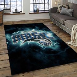 NBA Orlando Magic Basketball Team Logo Sport Carpet Rectangle Area Rug For Living Room OLM3