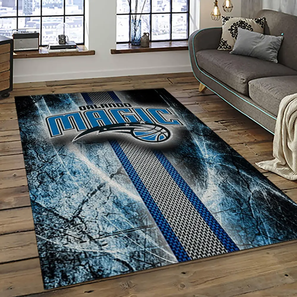 NBA Orlando Magic Basketball Team Logo Sport Carpet Rectangle Area Rug For Living Room OLM30