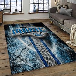 NBA Orlando Magic Basketball Team Logo Sport Carpet Rectangle Area Rug For Living Room OLM30