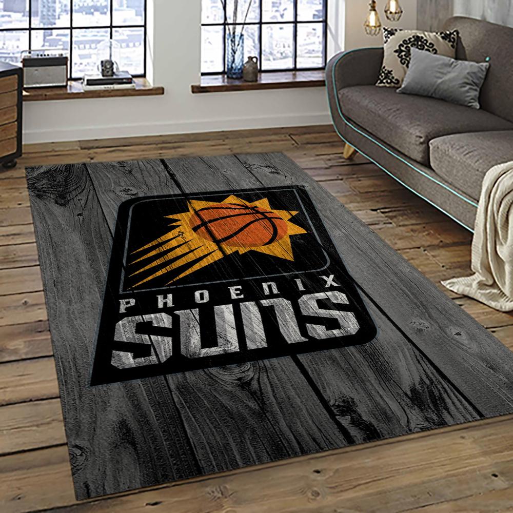 NBA Phoenix Suns Basketball Team Logo Sport Carpet Rectangle Area Rug For Living Room PS12