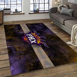 NBA Phoenix Suns Basketball Team Logo Sport Carpet Rectangle Area Rug For Living Room PS14