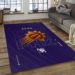 NBA Phoenix Suns Basketball Team Logo Sport Carpet Rectangle Area Rug For Living Room PS17