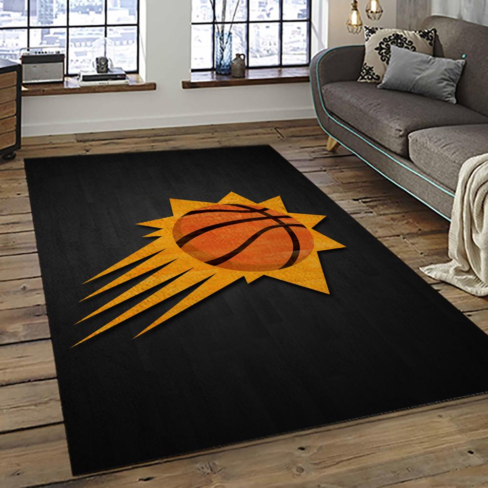 NBA Phoenix Suns Basketball Team Logo Sport Carpet Rectangle Area Rug For Living Room PS19