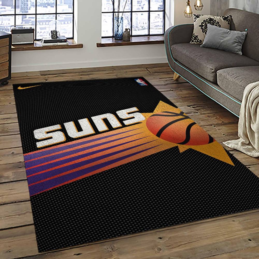 NBA Phoenix Suns Basketball Team Logo Sport Carpet Rectangle Area Rug For Living Room PS25