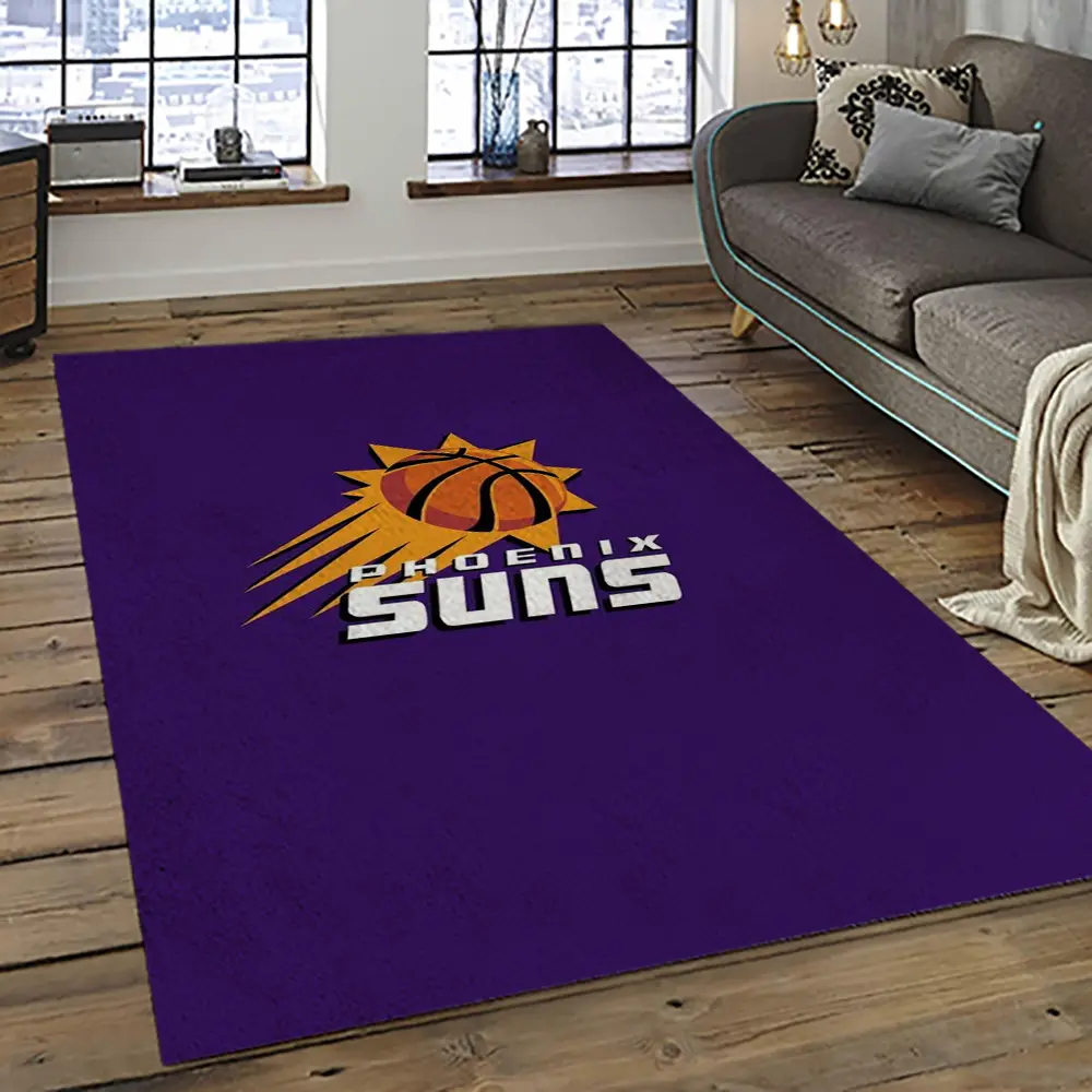 NBA Phoenix Suns Basketball Team Logo Sport Carpet Rectangle Area Rug For Living Room PS27