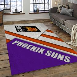 NBA Phoenix Suns Basketball Team Logo Sport Carpet Rectangle Area Rug For Living Room PS30