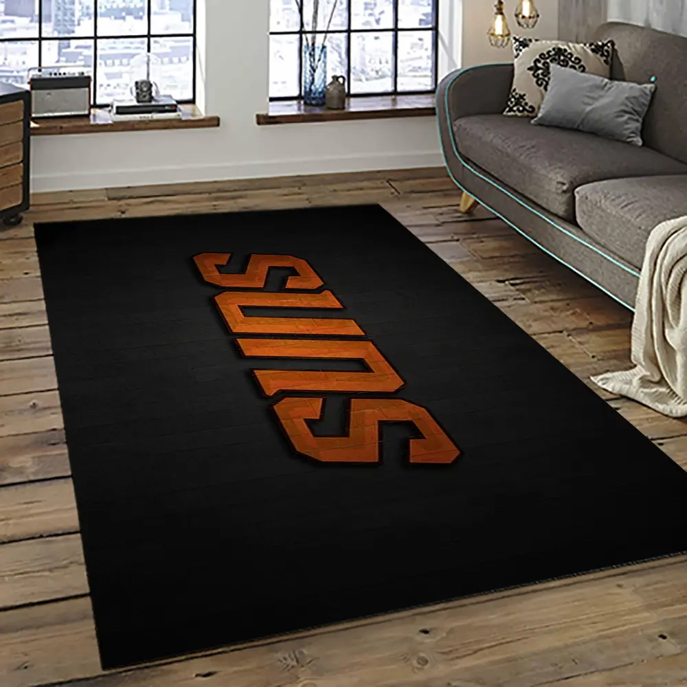 NBA Phoenix Suns Basketball Team Logo Sport Carpet Rectangle Area Rug For Living Room PS31