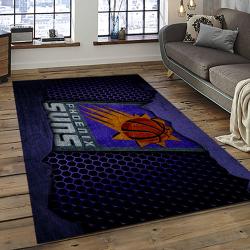 NBA Phoenix Suns Basketball Team Logo Sport Carpet Rectangle Area Rug For Living Room PS42