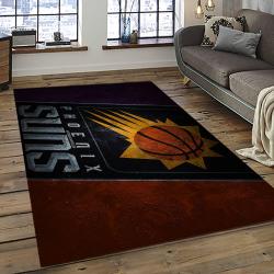 NBA Phoenix Suns Basketball Team Logo Sport Carpet Rectangle Area Rug For Living Room PS46
