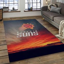 NBA Phoenix Suns Basketball Team Logo Sport Carpet Rectangle Area Rug For Living Room PS52