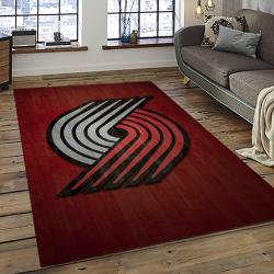 NBA Portland Trail Blazers Basketball Team Logo Sport Carpet Rectangle Area Rug For Living Room PTB1
