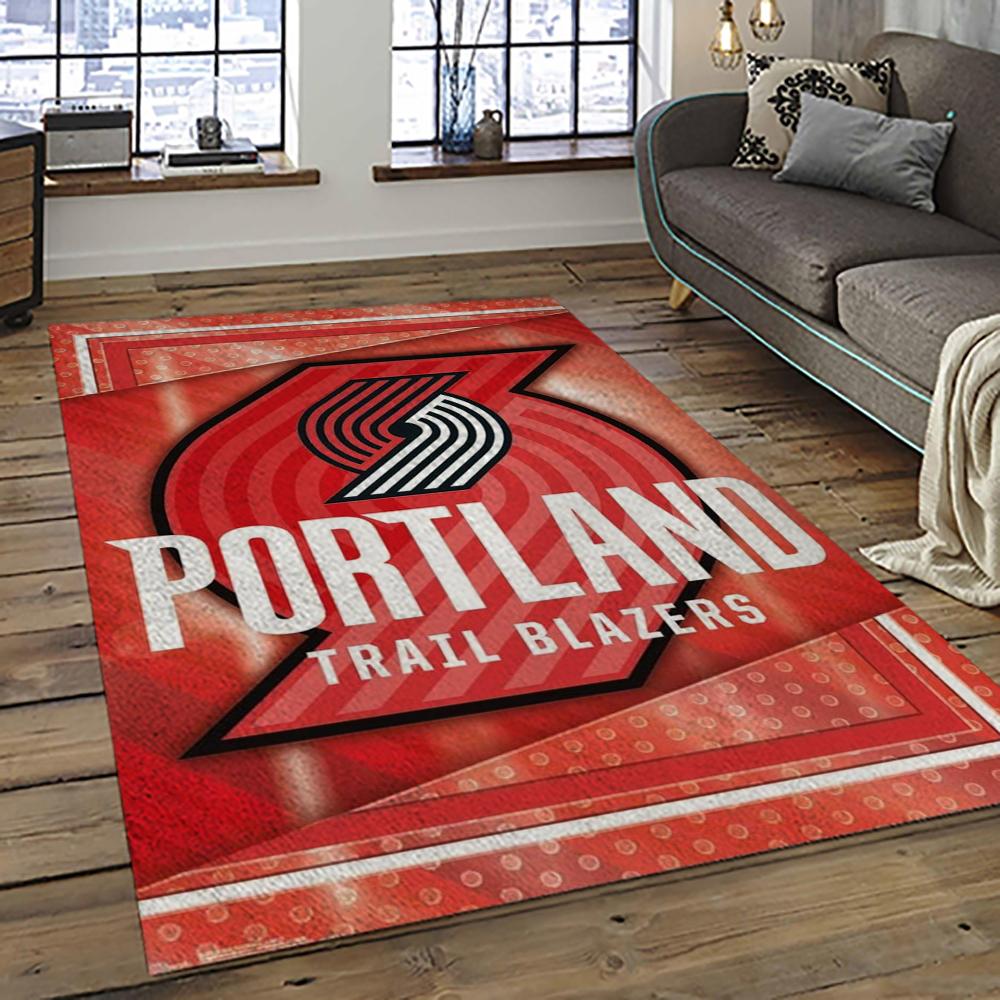 NBA Portland Trail Blazers Basketball Team Logo Sport Carpet Rectangle Area Rug For Living Room PTB10