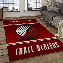 NBA Portland Trail Blazers Basketball Team Logo Sport Carpet Rectangle Area Rug For Living Room PTB14