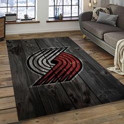 NBA Portland Trail Blazers Basketball Team Logo Sport Carpet Rectangle Area Rug For Living Room PTB15
