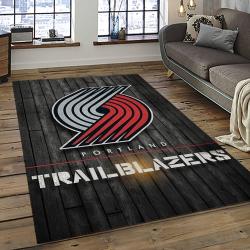 NBA Portland Trail Blazers Basketball Team Logo Sport Carpet Rectangle Area Rug For Living Room PTB16