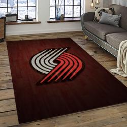 NBA Portland Trail Blazers Basketball Team Logo Sport Carpet Rectangle Area Rug For Living Room PTB17