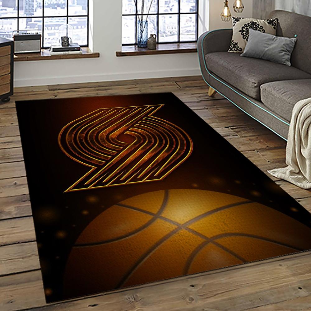 NBA Portland Trail Blazers Basketball Team Logo Sport Carpet Rectangle Area Rug For Living Room PTB18